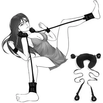 БДСМ бондаж фетиш раб наручники и лодыжка взрослая эротическая игрушка женская пара игра секс нога раздельная подушка