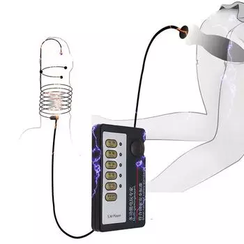 БДСМ Электрический Шок Анальная Пробка Пенис Пробка Электросекс Кольца E-стим Стимулятор Ануса Клетка Целомудрия Мастурбация Секс-Инструменты Для Мужчин