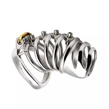 БДСМ клетка для пениса из нержавеющей стали, кольца для члена, секс-игрушки для взрослых, рабыня целомудрия, Estim, пытки рогоносца, член, бондаж, CB Lock 40mm