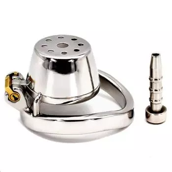 БДСМ мочевой катетер из нержавеющей стали мужской пояс верности кольца для пениса клетка для пениса мошонка секс-игрушки раб рогоносец замок CB 40mm