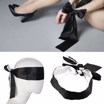 БДСМ повязка на глаза атласная маска для глаз сексуальный комбинезон нижнее белье аксессуары взрослые секс-игрушки 150 см/59 дюймов атласная повязка на глаза 2