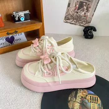 BE-6703 Латексные стельки/Аксессуары для самостоятельного изготовления, две пары больших парусиновых туфель, женские летние тонкие туфли, полутапочки 35 чёрный