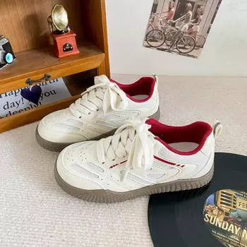 BE-6769 Latex insole/mango head ugly cute board shoes women s casual moral training shoes mesh 2024 new bread shoes 35 розовый