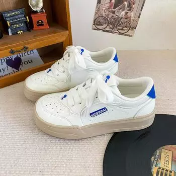 BE-6778 Latex insole/mango too head board shoes women s shoes 2024 new board shoes casual shoes breathable little white shoes 35 белый