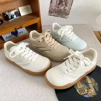 BE-6788 latex insole/popular board shoes women s shoes big head shoes ugly cute little white shoes 2024 new autumn 35 хаки