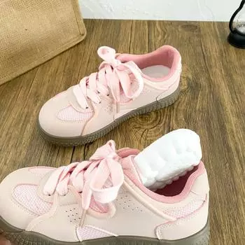 BE-6826 латексная стелька/2025 весна новые маленькие белые туфли женская обувь уродливые милые туфли для доски повседневные моральные тренировочные туфли ниша 35 синий