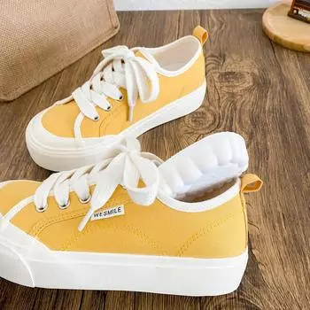 BE-6865 Latex insole/platform white shoes women s shoes board shoes small black shoes canvas shoes 2025 new breathable 35 чёрный