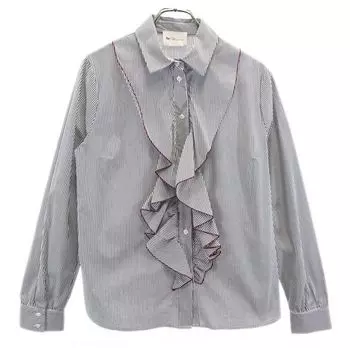 Be Blumarine stripe Long sleeve shirt USA8 Navy system Women Used