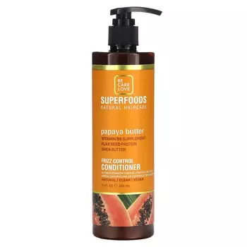 Be Care Love, Кондиционер для контроля за вьющимися волосами, масло папайи, 12 жидких унций (355 мл)