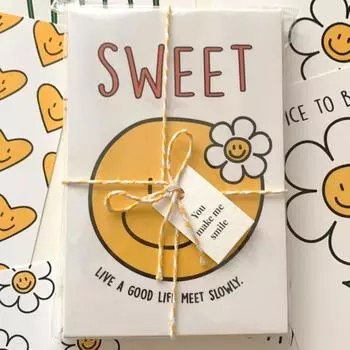 BE MARKET Почтовая открытка Smile Cheese 30 листов НАБОР 2 типа Эмоциональный дизайн BE HAPPY BEMARKET