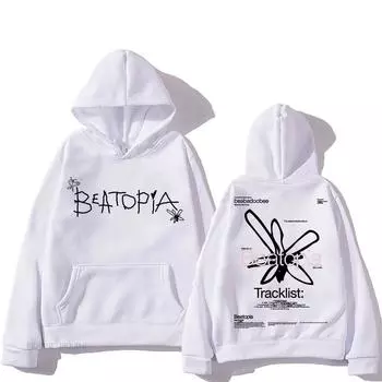 Beabadoobee Beatopia Графический принт с капюшоном Поп-модная хип-хоп толстовка Зимняя флисовая одежда Унисекс Повседневные пуловеры XS красный