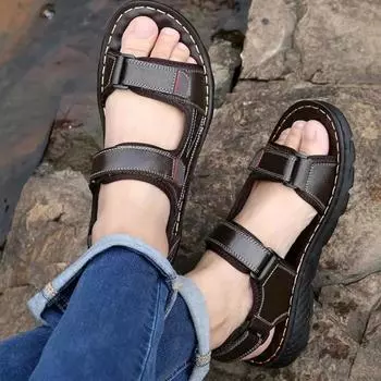 Пляжные мужские сандалии повседневная мужская обувь нескользящая V японская удобная дышащая стильная новая мода роскошный дизайнер поступление 39 H 37