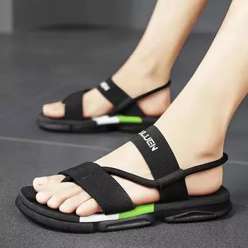 Beach Sandals for Men New Style Sandals For Men Casual Slipper Beach Slip-on Wear-resistant Outdoor Sole Trendy All-match Male F 39 синий