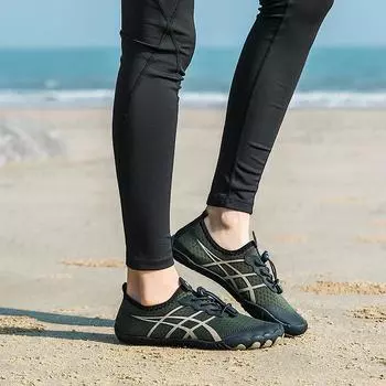 Beach shoes men s quick-drying breathable wading shoes women s couple creek shoes large size swimming snorkeling shoes 35 армия зеленый