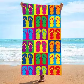 Beach Towel; Ultra-fine Fiber Printed Bath Towel Blanket Blanket 70 * 140