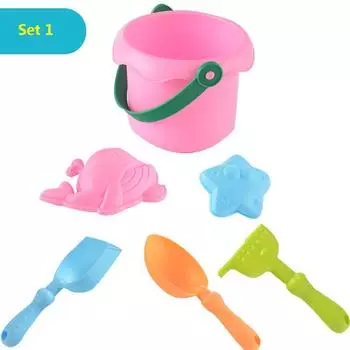 Beach Toys for Kids Summer Children Sand Water Beach Play Toys TPE Beach Castle Bucket Spade Shovel Rake Water Tool