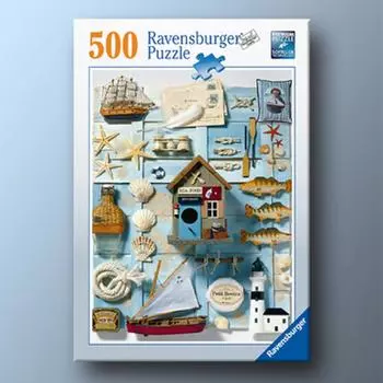 Beach Treasure 500 Piece Ravensburger Jigsaw Puzzle, popular Korean board game