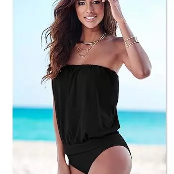Beachwear Strapless Women Bandage Bodysuit Onepiece Swimsuit Swimwear Dress XXL