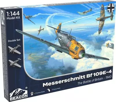 Beacon Models Dual Combo Messerschmitt Battle of Britain 1940 of Plastic Model BMK001 1/144 Bf109E-3/4 (Set 2)