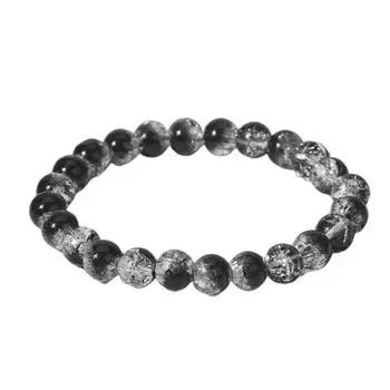 Beaded Bracelet 8mm Natural Stone Lava Tiger Eye Black For Women Matte Bangle Onyx Jewelry Stre K4D1 A-One size