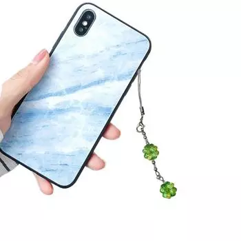 Beaded Four Leaf Grass Phone Chain Stylish Bag Pendant Multifuntional Phone Accessory Fashion Pendant for Everyday Use 1