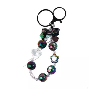 Beaded Key Chain Keychain Toy Cute Bag Pendant Accessory Women Party Favor Girls