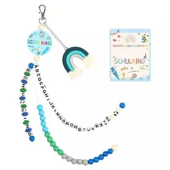 Beaded Keychain, Woven Tassel Pendant Bag, Letter Keychain, Back-to-school Gift One Size