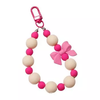 Beaded Keyring Sweet Bows Keychain Pendant Car Keychain Bowknot Keyrings Backpack Hanging Ornaments Bag Charm for Woman 5