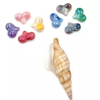 Бисерные материалы Ювелирные аксессуары Молочный леденец Двухцветный браслет Ожерелье УФ Креативный 10 шт Акриловый Сделай сам Ослепительный Попка Персиковые бусины бусины кофейный