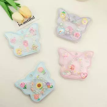 Beads Flower Bear Rainbow Children Girl Ring Kids Bracelet Kids Hand Strap Korean Style Ring C