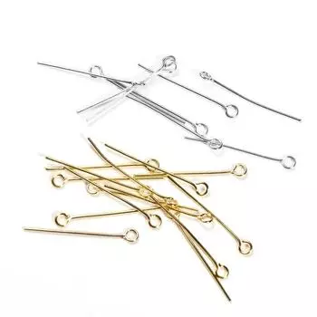 Beads Jewelry Findings Earring Making DIY Head Pins 9 Shape Pins T Shape Pins Jewelry Head pins 20mm-Silver 9 Shape(approx 100pcs)