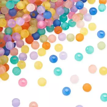 Beadthoven примерно 1600 штук 4 мм разноцветные акриловые бусины круглые бусины матовые конфетные цвета милые бусины для поделок декоративные детали изготовление ювелирных изделий
