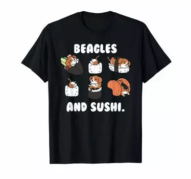 Beagle and sushi dog T-shirt