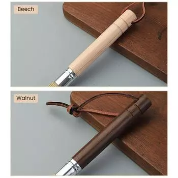 Bean Grinder Coffee Powder Cleaning Brush Ebony Beech Coffee Bar Pig Bristle Brush Cleaning Brush Strap Strap