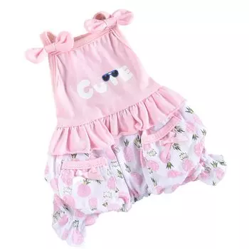 Beanspet Dog Floral Dog Dog Dog Dog Для маленьких и средних стильных летних комбинезонов, комбинезонов, одежды, весна/лето, одежда, одежда, одежда, кошки, собаки,