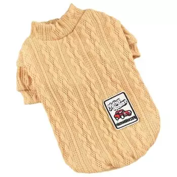 Beanspet Dog Knit Wave Dog Small Medium Large Стильная одежда, свитер, узор, весна, осень, одежда, собаки, собаки, собаки, милый, (Желтый, Л)
