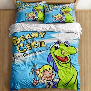 Beany and Cecil Bedding Set Without Sheet King Queen Double Full Twin Single Size Bed Linen Set 140x210cm
