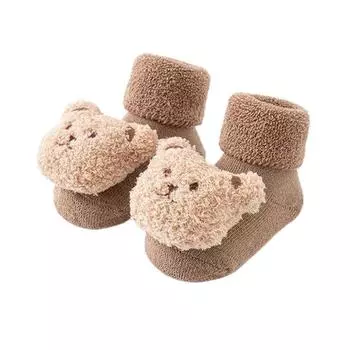 Bear Baby Winter Socks Anti Slip Thicken Newborn Socks for Girls Boys Cotton Toddler Floor Socks Infant Kids Accessories 0-3Y S 0-1Y