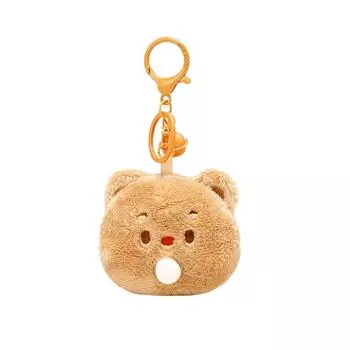 Bear Butter Fun Bubble Blowing Small Pendant Plush Keychain Kids Exquisite Gift