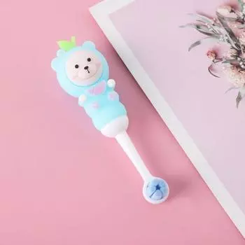 Bear Food Grade Silicone Toothbrush Children s Toothbrush Kids Toothbrush Cleaning Toothbrush синий