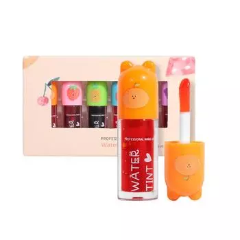 Bear Lip Gloss Set 6 Pack Увлажняющий блеск для губ Увлажняющее и придающее объем масло для губ, которое повышает эластичность 12 мл белый