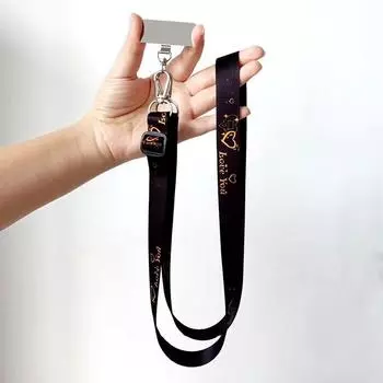 Bear Long Phone Lanyard Adjustable Crossbody Phone Strap Neckband Anti-Lost Hanging Cord With Gasket Clip For Iphone Xiaomi