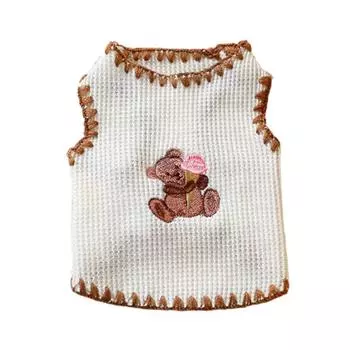 Bear Printed Cat Dog Coat Soft Pet Clothes Schnauzer Spring Dog Vest Cat XL