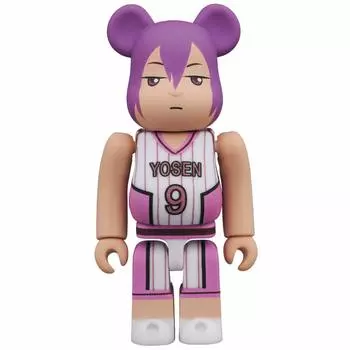 Баскетбольная фигурка Bearbrick Ацуши Мурасакибара, высота 70 мм, окрашенная полная фигурка Куроко, приблизительная стоимость. фиолетовый