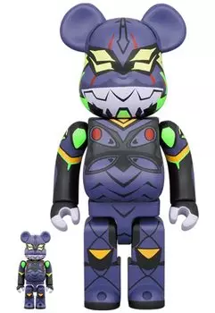 Bearbrick Evangelion Unit 13 окрашенная высота BE@RBRICK (новая версия) 100% и 400% приблизительно. 70мм/280мм