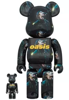 Bearbrick OASIS KNEBWORTH 1996 Высота BE@RBRICK 100% и 400% (Лиам Галлахер) приблизительно. 70мм/280мм чёрный