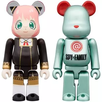 Bearbrick Spy Family SET 2PCS Общая высота каждой окрашенной готовой фигурки BE@RBRICK SPYFAMILY 100% приблизительно. Немасштабируемый