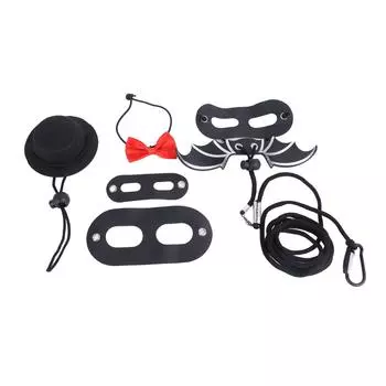 Bearded Dragon Lizard Leash with Hat Bow Tie Collar Adjustable Small Pet Costume Accessories for S красный