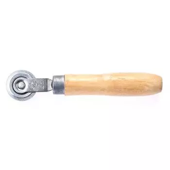 Bearing Wood Handle Tire Compaction Roller Patch Tire Repair Tyre Patch Roller Tire Repair Tool Beige-wood handle