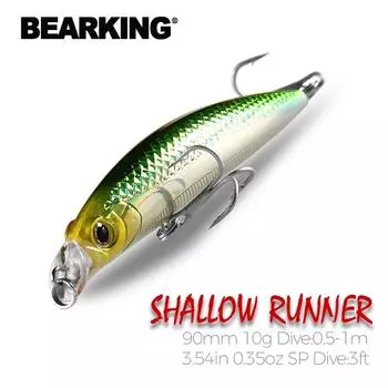 Bearking 90 мм 10 г Магнит профессионального качества Вес Рыболовные приманки Minnow Crank Модель Искусственная приманка Снасти